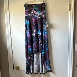 LuLaRoe High Low Skirt in Purple and Blue Tie-Dye